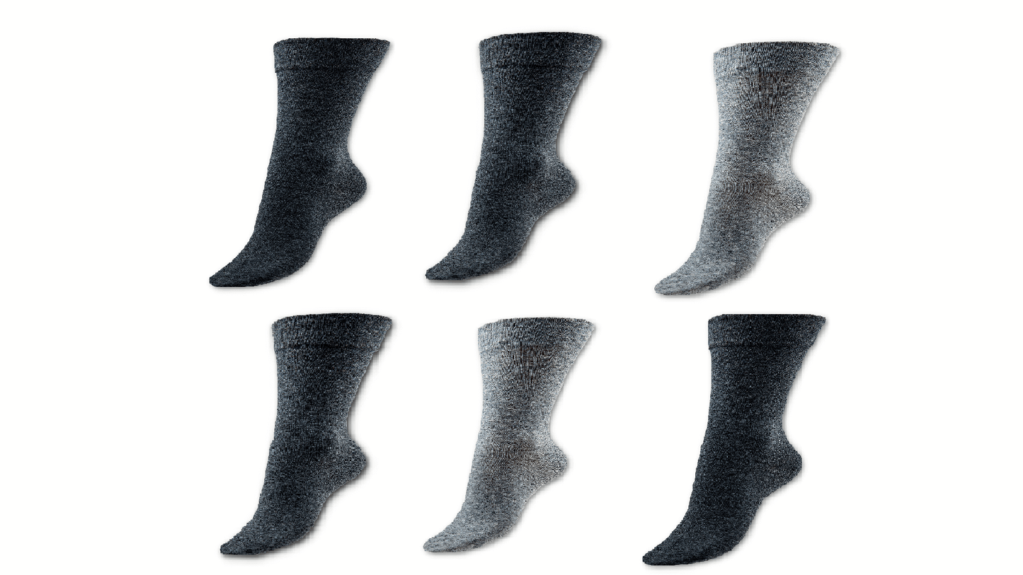 Gesundheitssocken | 6 Paar | Herren | Vitopia® Diabetikersocken | extra weiter Bund in Trichterform